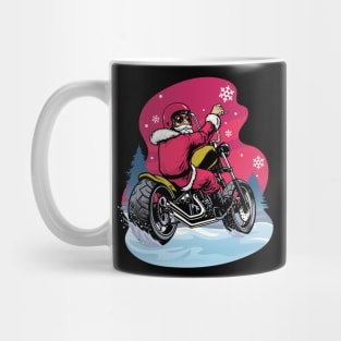 Motorcycle Santa Claus Biker Christmas Gift T-Shirt Mug